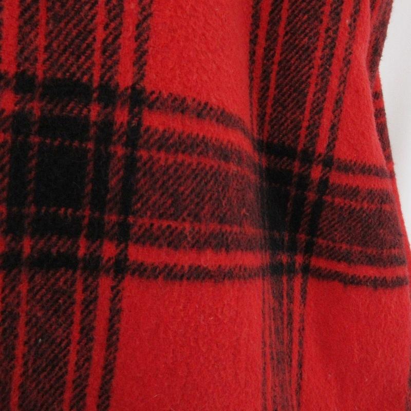 Sears 赤と黒 バッファローチェック柄 裏ボアジャケット 46 Sears 赤と黒 バッファローチェック柄 裏ボアジャケット 46