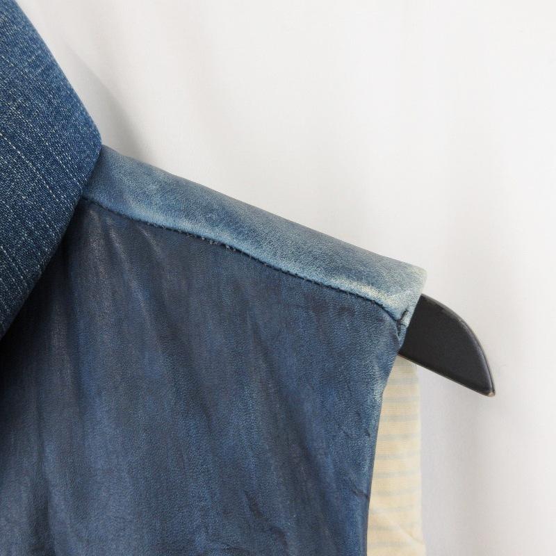 REMI RELIEF レミレリーフ　レザー　ダウンベスト　半面レザー REMI RELIEF レミレリーフレザーダウンベスト希少オールレザー