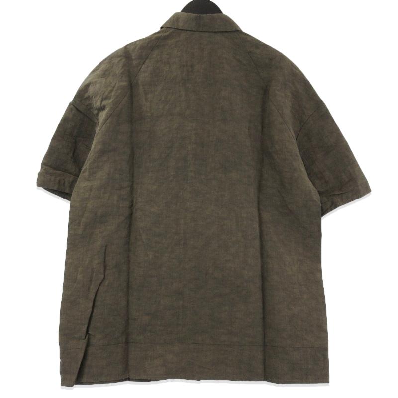 未使用 DEVOA デヴォア Short Sleeve Shirt Cotton Linen Advanced Dye  