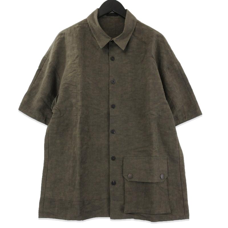 未使用 DEVOA デヴォア Short Sleeve Shirt Cotton Linen Advanced Dye  