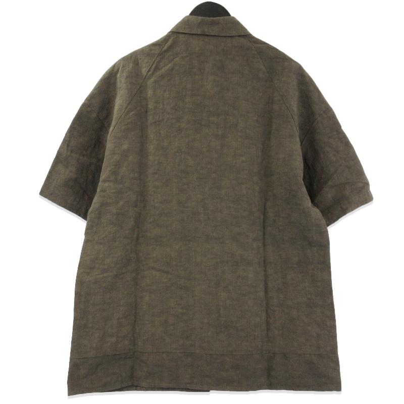 未使用 DEVOA デヴォア Short Sleeve Shirt Cotton Linen Advanced Dye