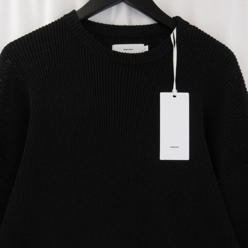 未使用 Graphpaper グラフペーパー Linen Solotex Loose Rib Crew Neck