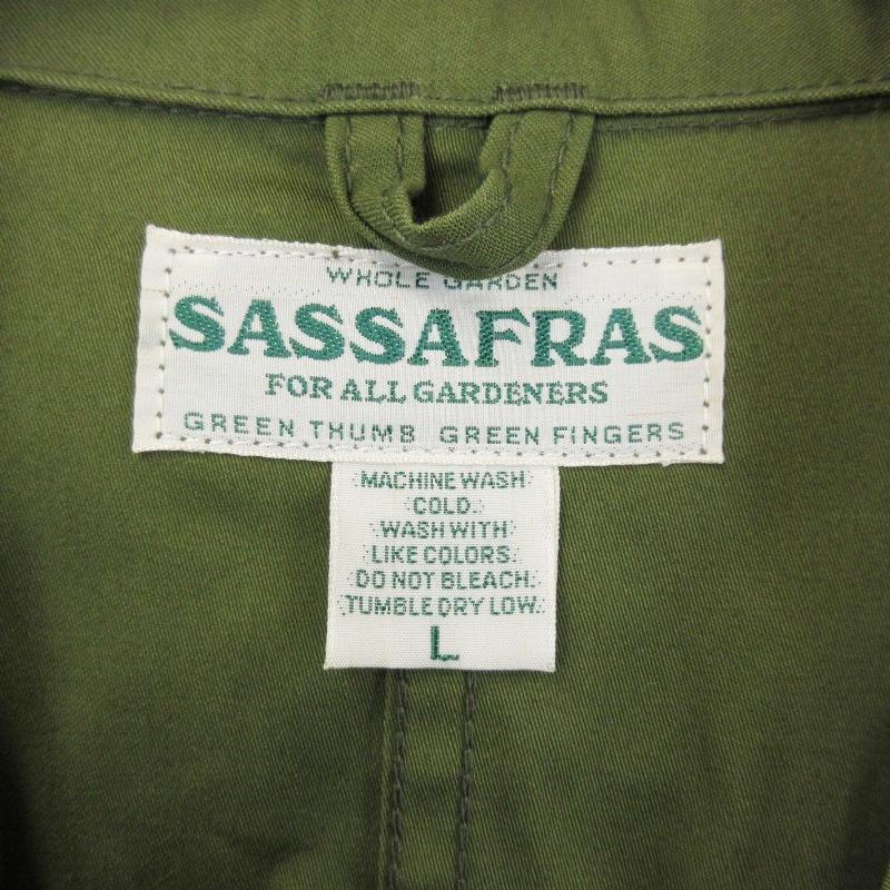 SASSAFRAS（ササフラス） 美品 GDU リーフ ジャケット バックサテン