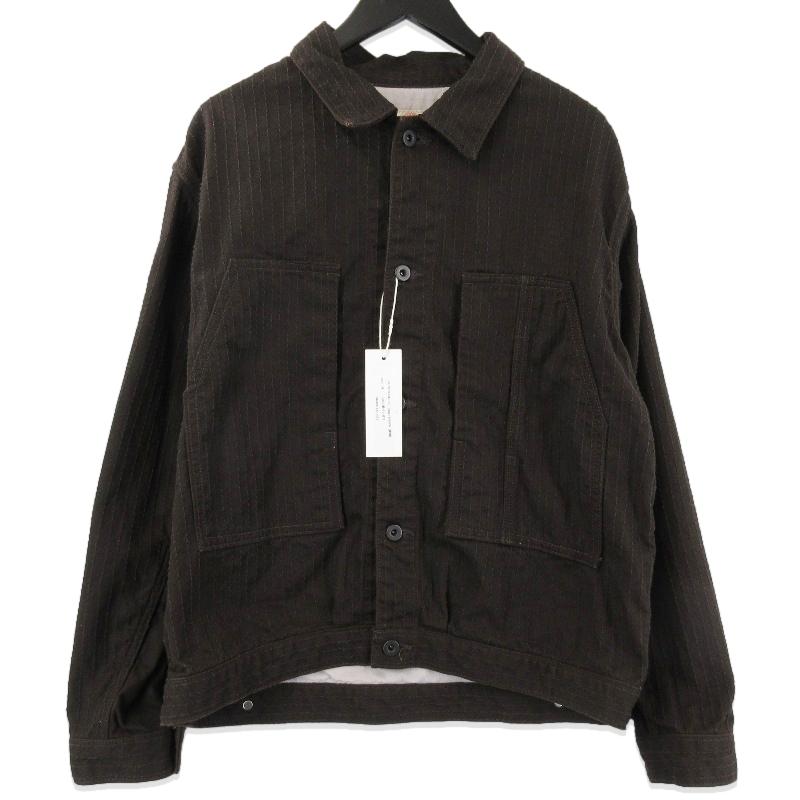 未使用 FUNSET OF ART ファンセットオブアート Gジャケット 2025FAJK-103 ベンガラ墨リネン刺し子カバーG ブラウン M タグ付き 71014131 | 