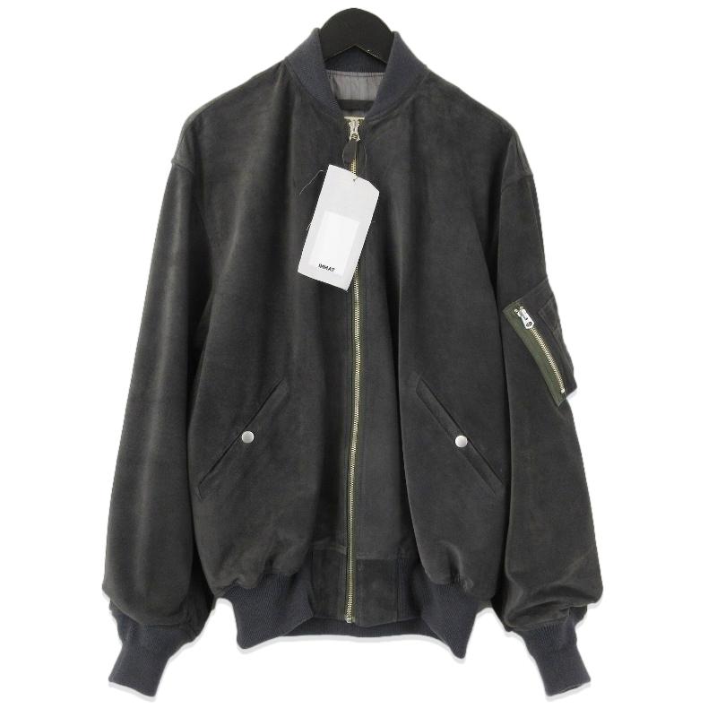 黒いスエードボンバージャケット 未使用 INNAT インアット SUEDE BOMBER JACKET INNAT07-J06 ボンバー
