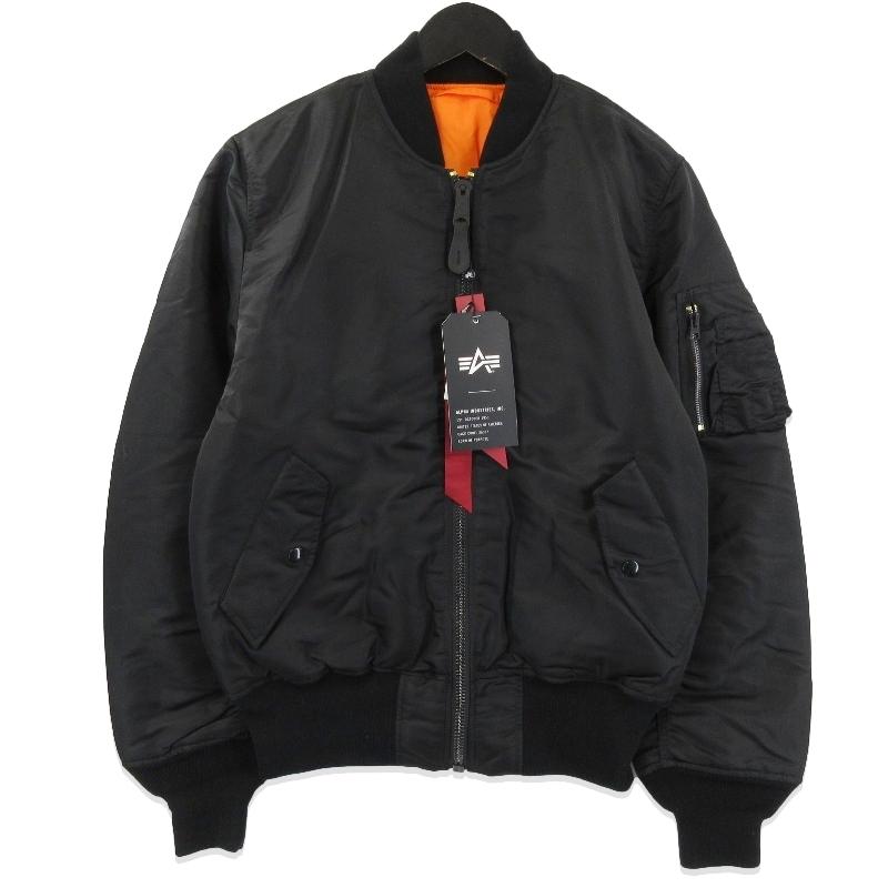 極美品✨アルファ　MA-1 フライトジャケット　黒　ブラック　中綿　L 未使用 ALPHA INDUSTRIES アルファ MA-1 2000-401 フライトジャケット