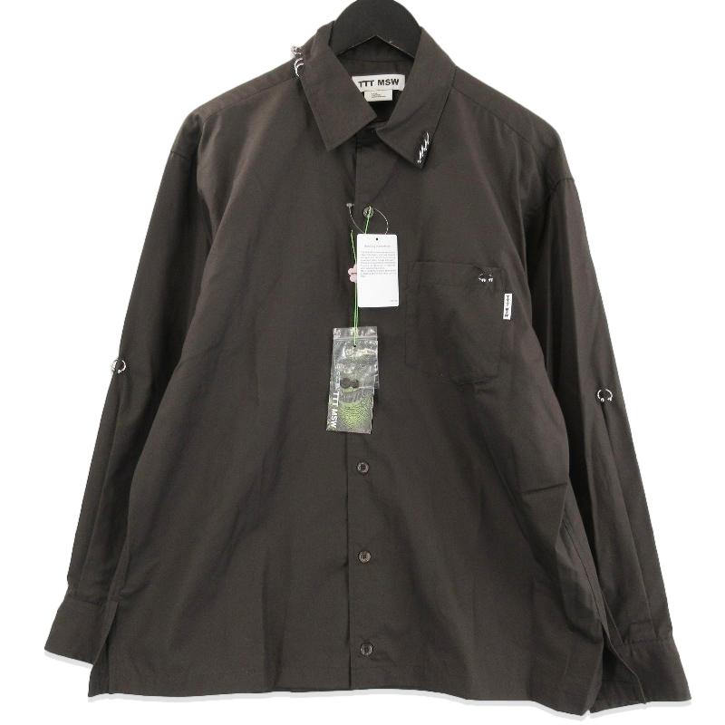未使用 TTT MSW ティー Regular collar shirt w/pierce TTT-25SS-SH02