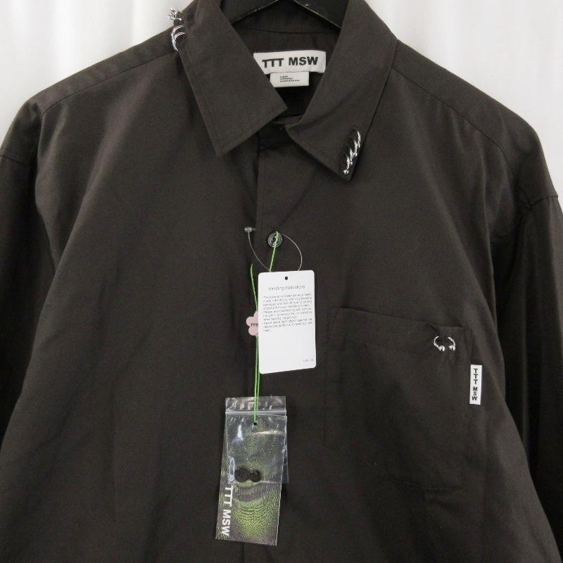 未使用 TTT MSW ティー Regular collar shirt w/pierce TTT-25SS-SH02