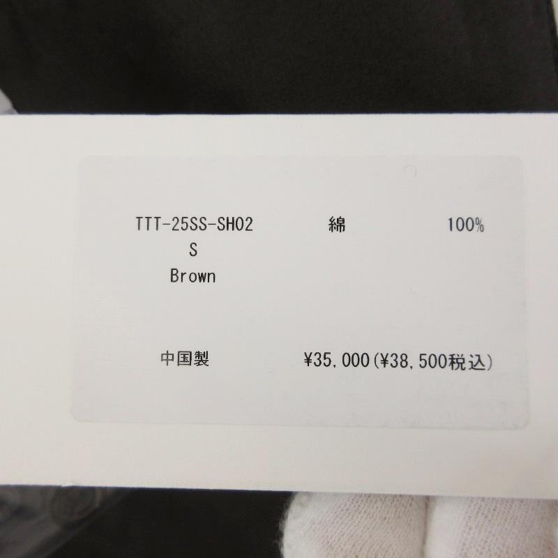 未使用 TTT MSW ティー Regular collar shirt w/pierce TTT-25SS-SH02