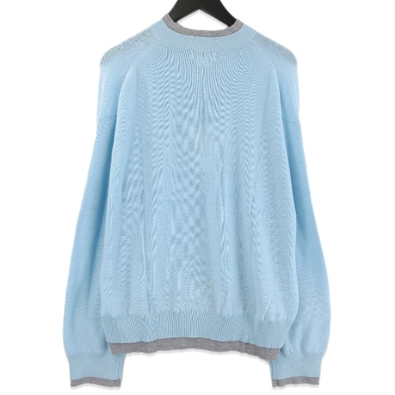 未使用 TTT MSW ティー Layered pull over knit TTT-25AW-KT02