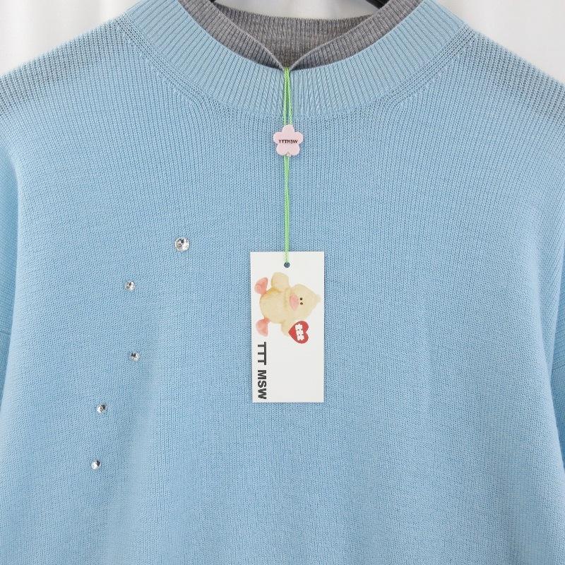 未使用 TTT MSW ティー Layered pull over knit TTT-25AW-KT02