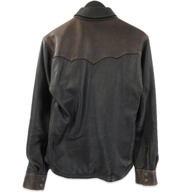 【The Flat Head 】【ディアスキン】【レザーシャツ】 フラットヘッドディアスキンレザーシャツ