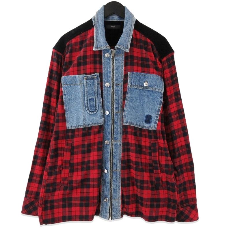 DIESEL（ディーゼル） デニムドッキング フランネルチェックシャツ