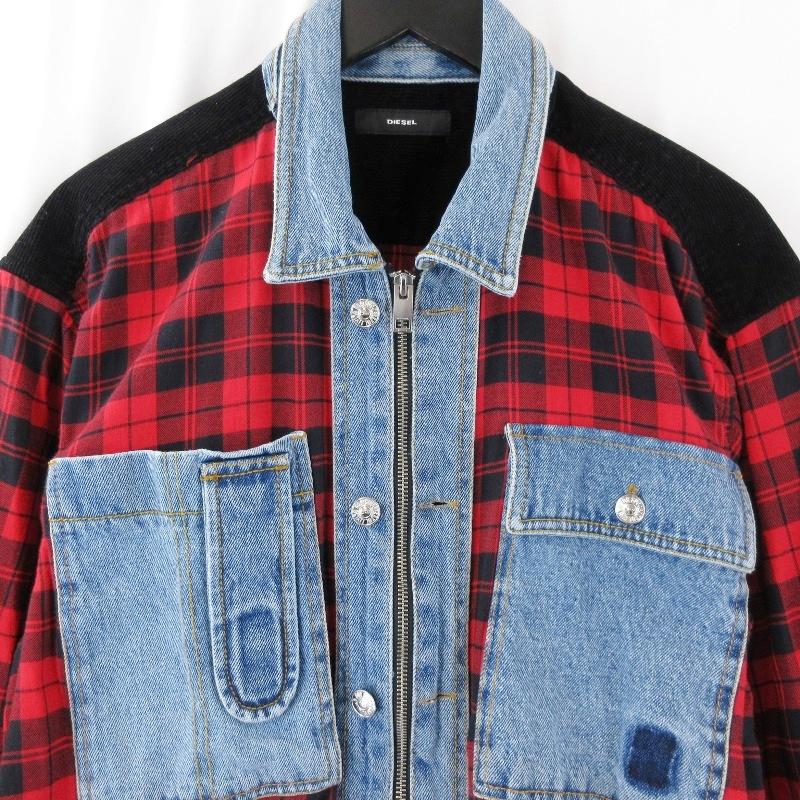 DIESEL ディーゼル　デニム　ドッキング　コート　チェック. DIESEL ディーゼル デニム ドッキング コート チェック.