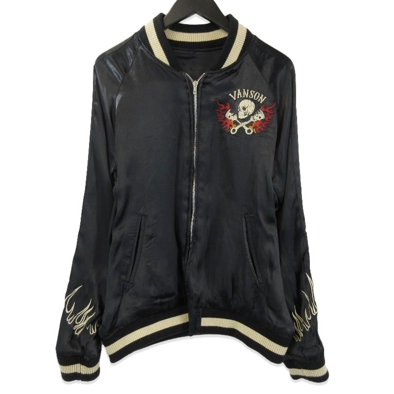 SKULL JEANS リバーシブルスカジャン ボンバージャケット40 スカル