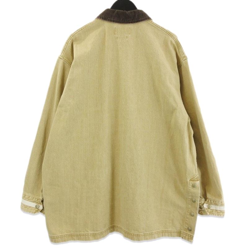 未使用 YOKE ヨーク VINTAGED DENIM COVERALL HALF COAT 25AW YK25FW01067C 訳あり デニムカバーオール ハーフコート KHAKI 3 71014853 未使用 YOKE ヨーク VINTAGED DENIM COVERALL HALF COAT 25AW