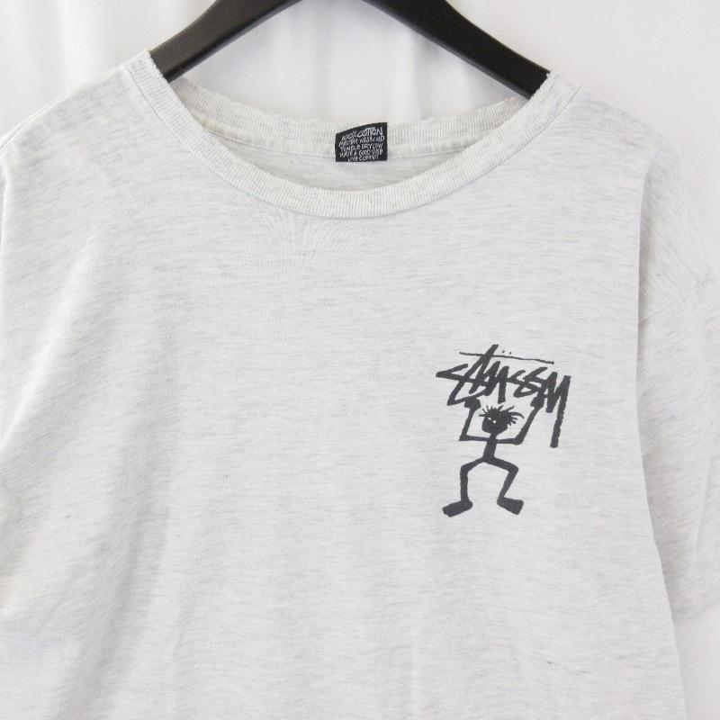 OLD Stussy ステューシー 半袖Tシャツ 80s 後期黒タグ Shadow Man