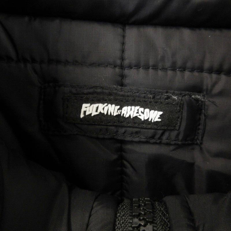 未使用 FUCKING AWESOME ファッキングオーサム REVERSE PUFFER JACKET リバーシブル 中綿ジャケット ブラック 黒 L 71015066 未使用 FUCKING AWESOME ファッキングオーサム REVERSE PUFFER JACKET