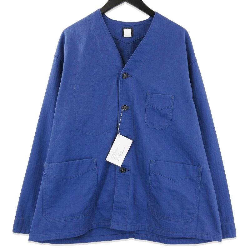 未使用 POST O'ALLS ポストオーバーオール POST Chinois Travail 2 DV 3135DV-MH1 カバーオール フレンチジャケット ブルー XL 71015162 | POST O'ALLS