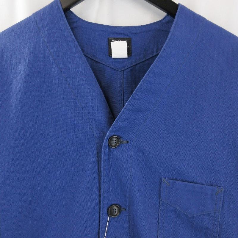 未使用 POST O'ALLS ポストオーバーオール POST Chinois Travail 2 DV 3135DV-MH1 カバーオール フレンチジャケット ブルー XL 71015162 | POST O'ALLS | 02