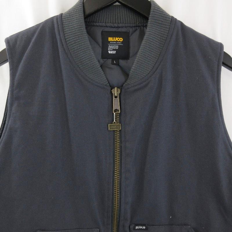 BLUCO ブルコ リブカラー ダック ベスト 155-35-013 RIB COLLAR DUCK