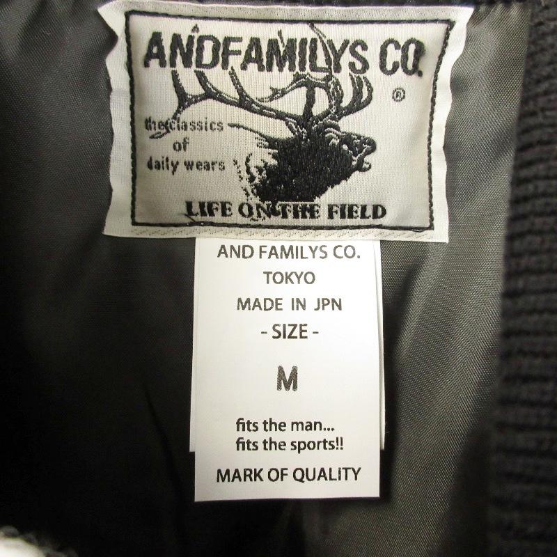 未使用 ANDFAMILYS アンドファミリー スポーツジャケット JK-2510825 Nylon Sports Jacket スタジャン ブラック 黒 M 71015307 未使用 ANDFAMILYS アンドファミリー スポーツジャケット JK-2510825