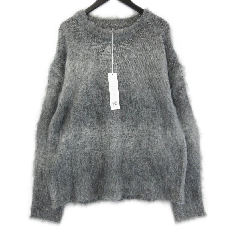 未使用 arenotis アーノッティーズ Alpaca Wool Gradient Shaggy Knit