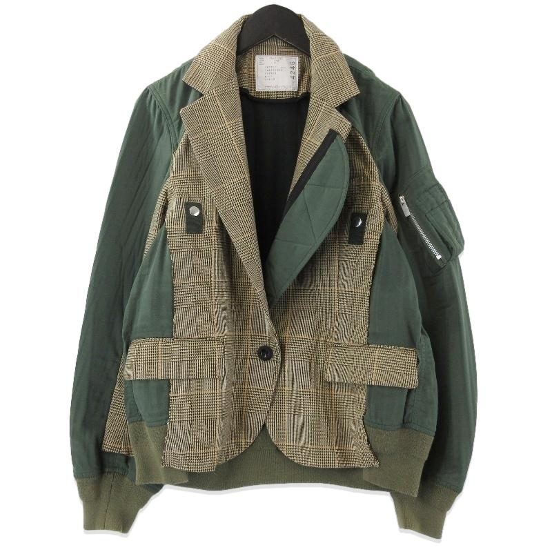 sacai（サカイ） グレンチェックドッキングフライトジャケット 19
