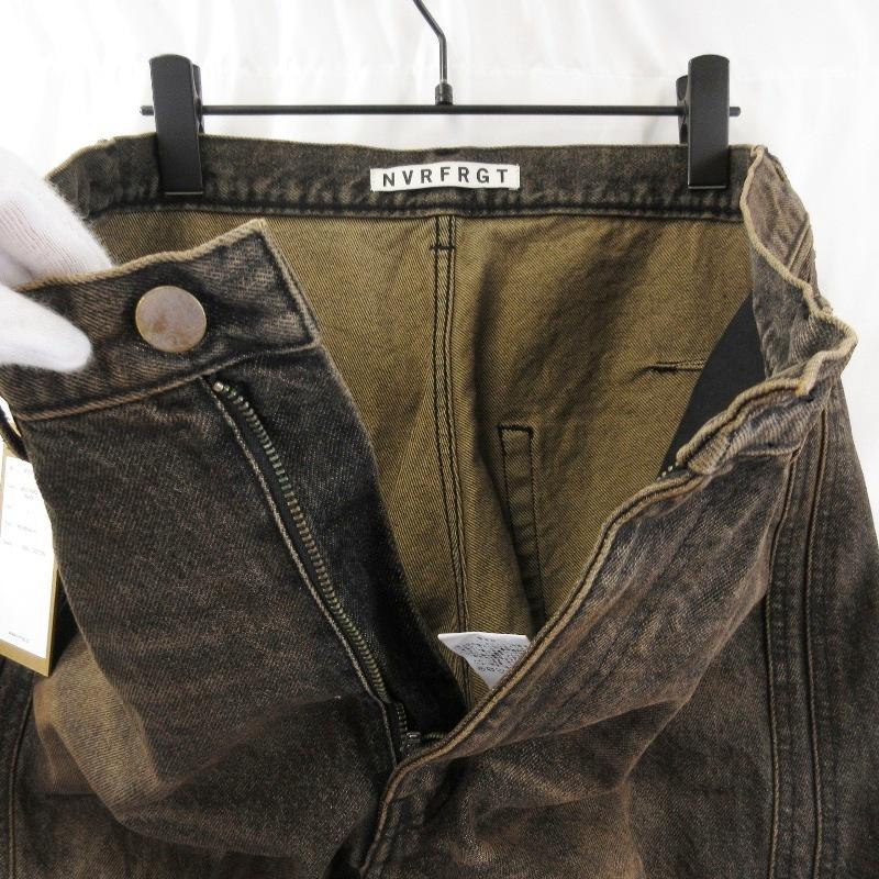 未使用 NVRFRGT ネヴァーフォーゲット 3D TWISTED WIDE LEG JEANS 