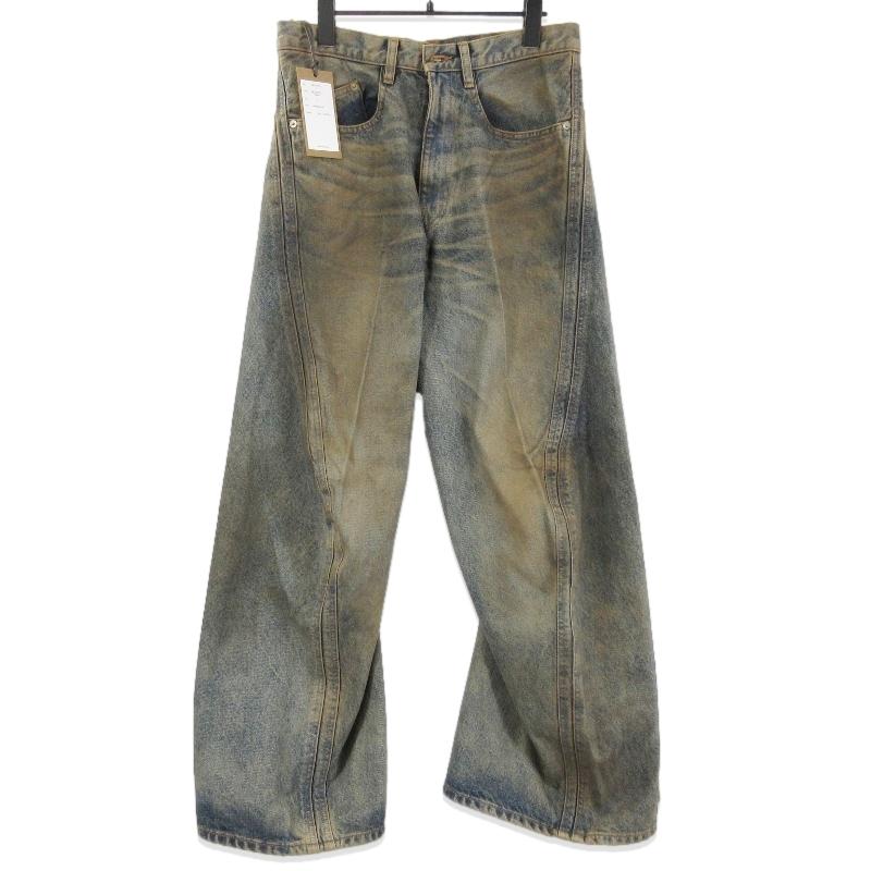 未使用 NVRFRGT ネヴァーフォーゲット 3D TWISTED WIDE LEG JEANS
