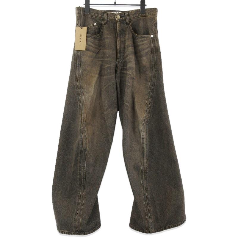 未使用 NVRFRGT ネヴァーフォーゲット 3D TWISTED WIDE LEG JEANS