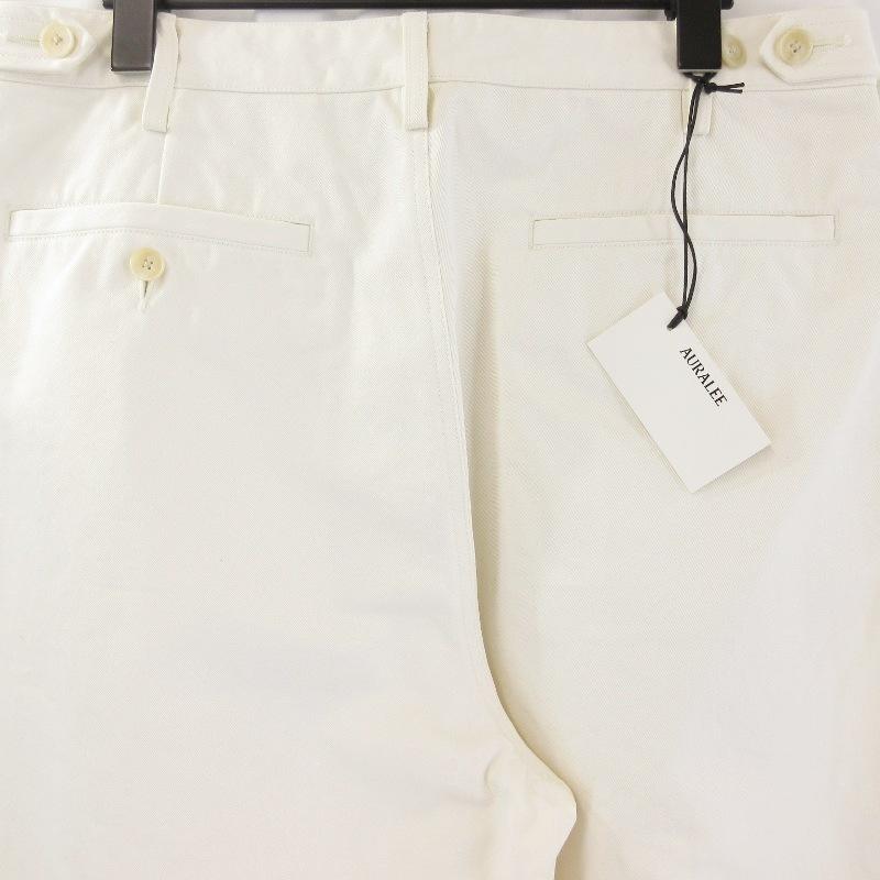 美品 AURALEE オーラリー WASHED FINX CHINO ONE TUCK PANTS A25SP02FC