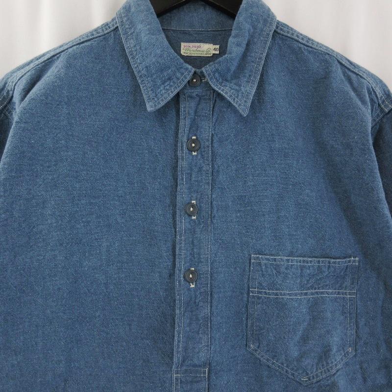 WAREHOUSE ウエアハウス プルオーバーシャンブレーシャツ 3059