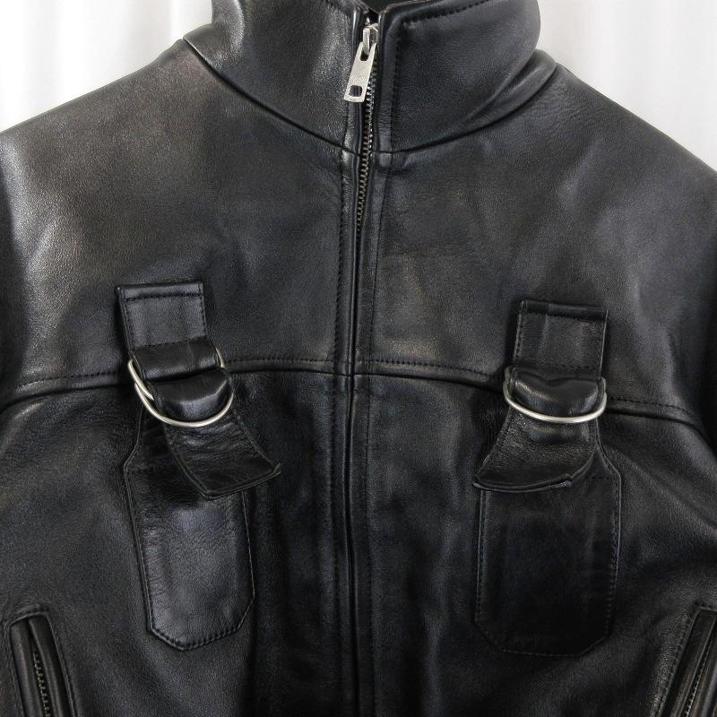 beautiful 美品 黒 40 ライダースジャケット ダブルエンド ビューティフルピープル ほぼ未使用 people ダブルエンド ビューティフルピープル ジャケット・アウター