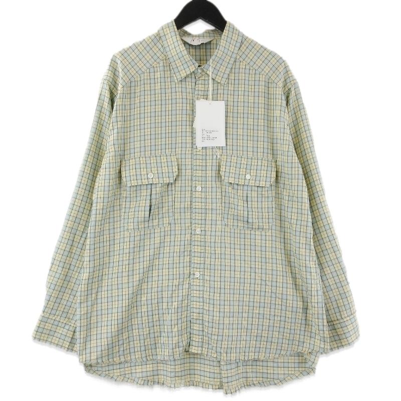 未使用 ANCELLM アンセルム NEL CHECK OVER WORK SHIRT ANC-SH85 ネル 