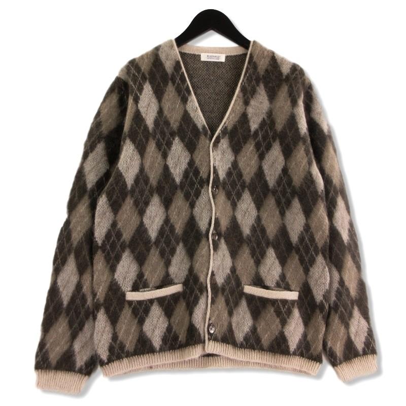 RADIALL 未使用 ラディアル カーディガン RAD-16AW-KNIT002 アーガイル 