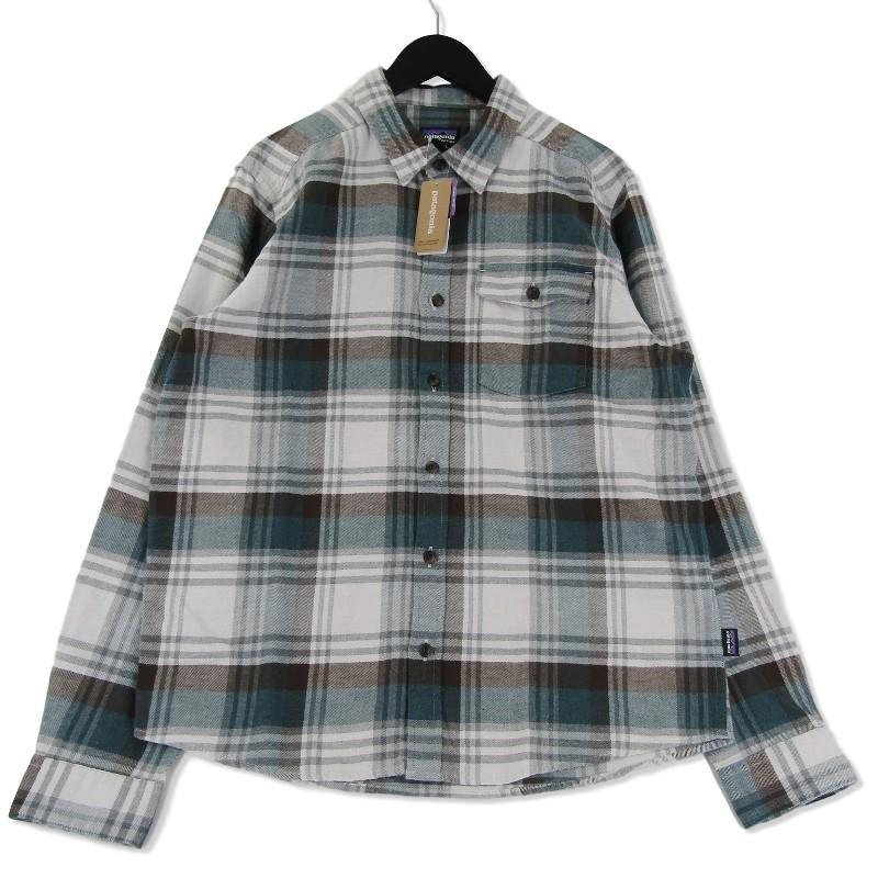 未使用 patagonia パタゴニア 19AW M's LW Fjord Flannel Shirt 54020 長袖チェックシャツ  グレー M メンズ  中古 75000392｜classic