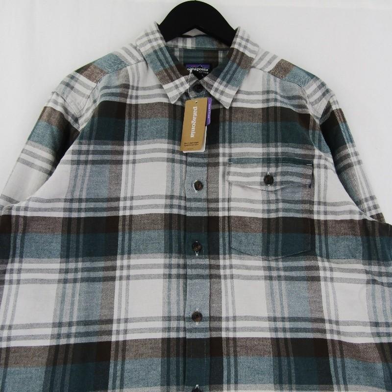 未使用 patagonia パタゴニア 19AW M's LW Fjord Flannel Shirt 54020 長袖チェックシャツ  グレー M メンズ  中古 75000392｜classic｜03