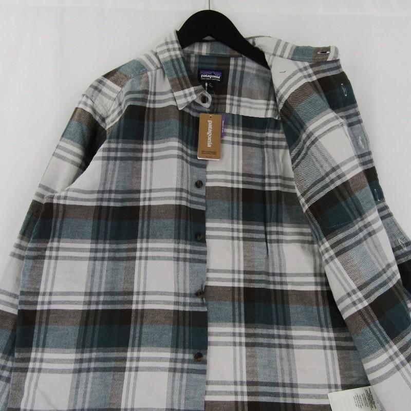 未使用 patagonia パタゴニア 19AW M's LW Fjord Flannel Shirt 54020 長袖チェックシャツ  グレー M メンズ  中古 75000392｜classic｜04