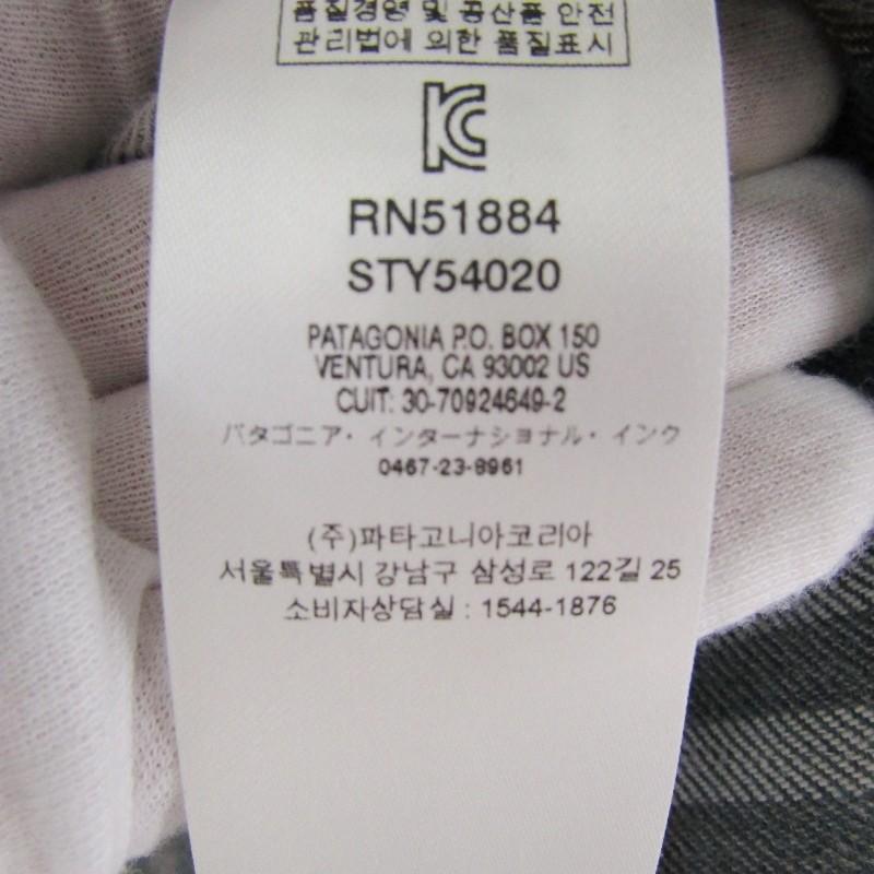 未使用 patagonia パタゴニア 19AW M's LW Fjord Flannel Shirt 54020 長袖チェックシャツ  グレー M メンズ  中古 75000392｜classic｜06