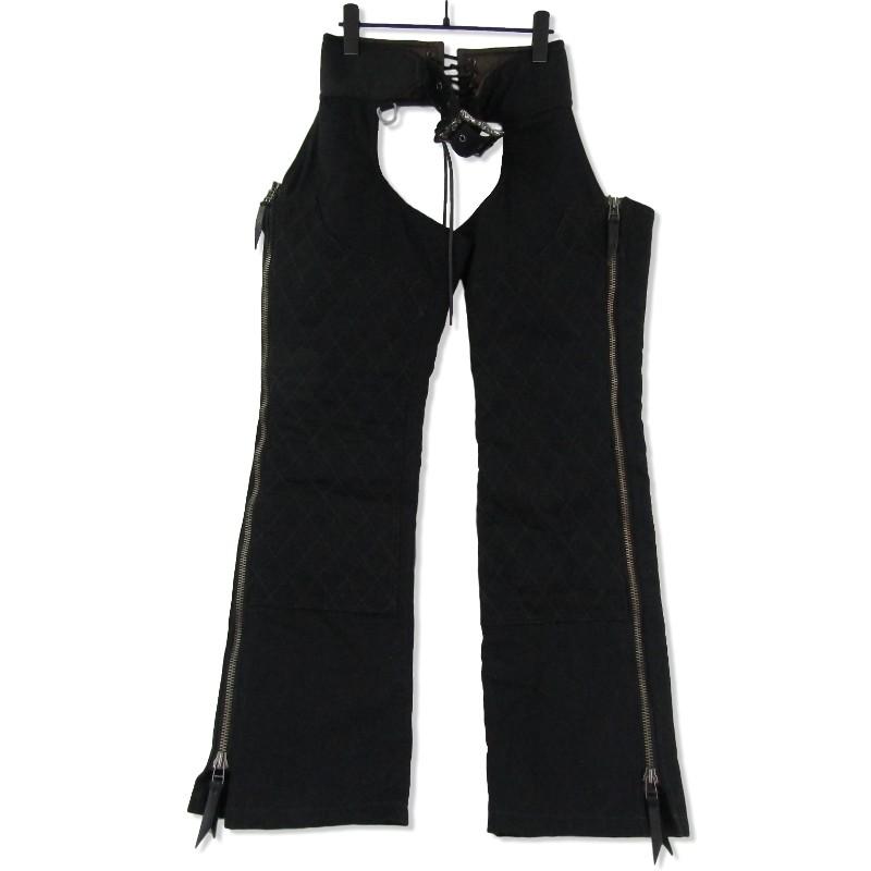 SKULL FLIGHT スカルフライト Riders Chaps Hard Pique Single Knee 