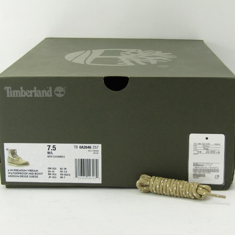 未使用 Timberland ティンバーランド 6 IN LEATHER FABRIC VIBRAM BOOT 