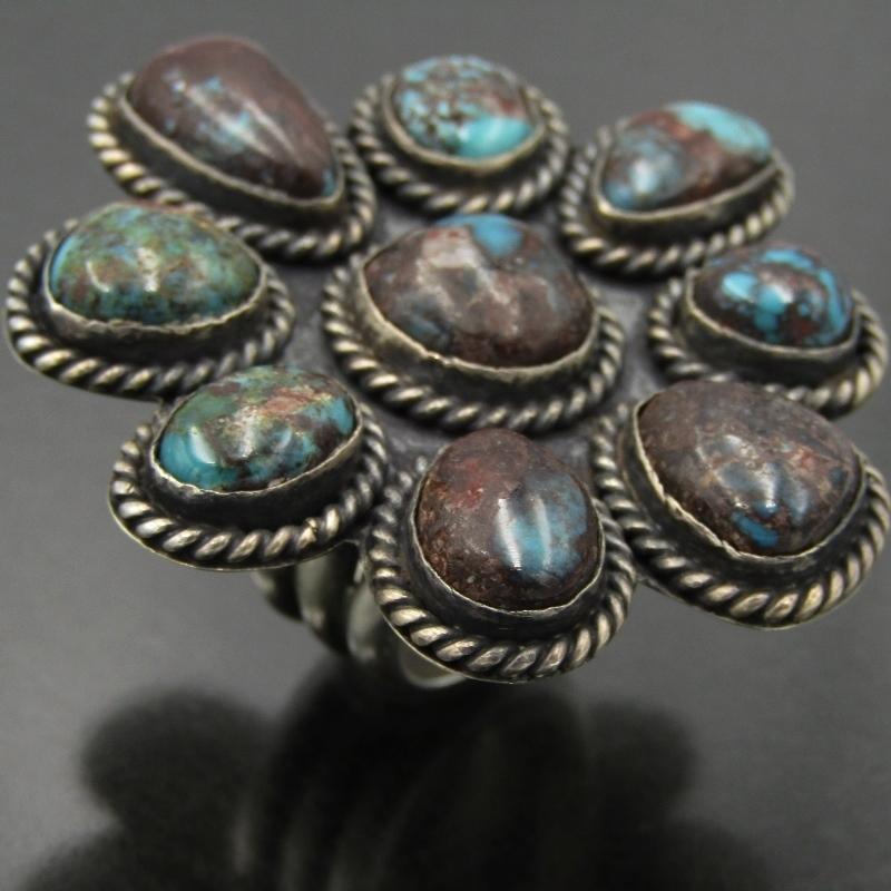 ナバホ族 ロビンツォーシー ローンマウンテン インディアンジュエリー 美品 Robin Tsosie ナバホ族 ペンダント ローンマウンテン