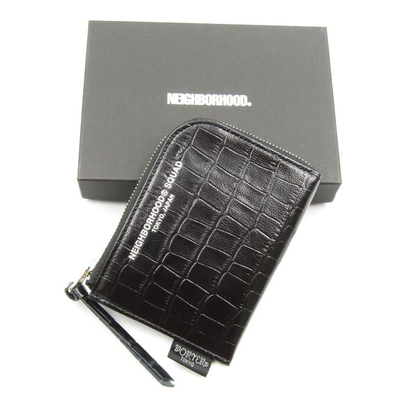 未使用 PORTER × NEIGHBORHOOD ポーター ネイバーフッド ミニ財布 PURSE-S/GL-WALLET ゴートレザー ブラック 黒  レザー 本革 中古 80000616 : 80000616 : クラシック - 通販 - Yahoo!ショッピング