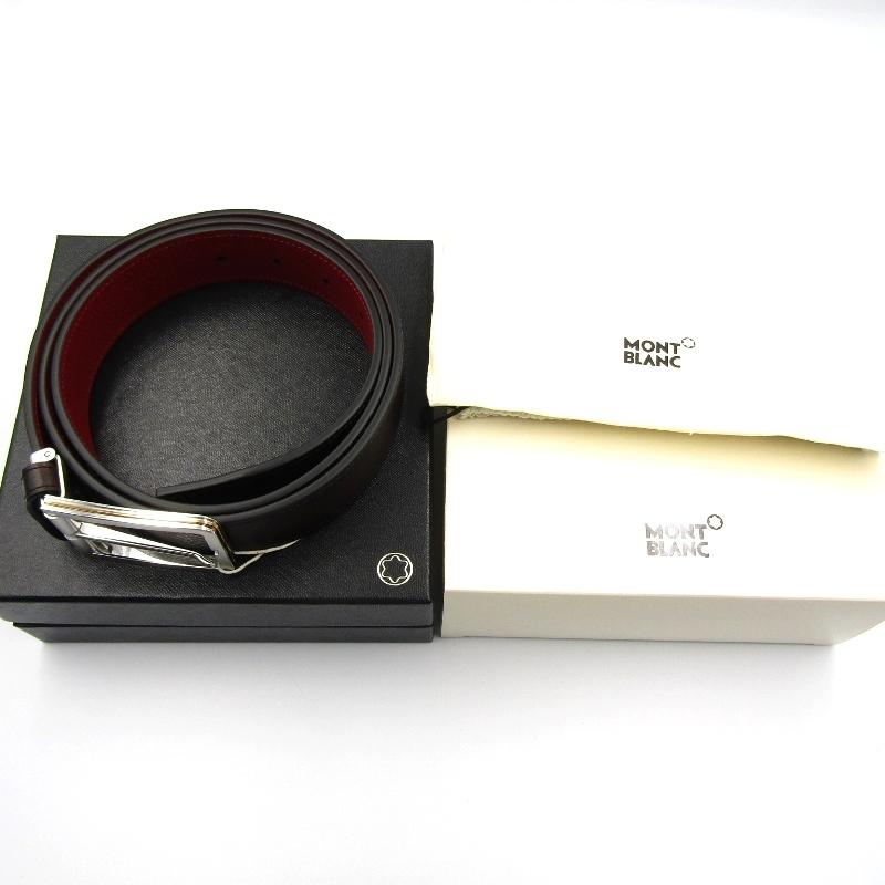 未使用 MONTBLANC モンブラン ベルト MB126036 レクタンギュラー型