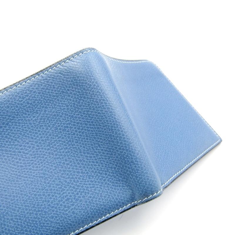 美品Valextra長財布水色コバルトブルー