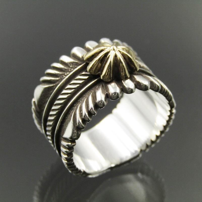 美品 Ron Bedonie ナバホ族 リング アポロ コンチョ 14K 美品 Ron Bedonie ナバホ族 リング アポロ コンチョ 14K