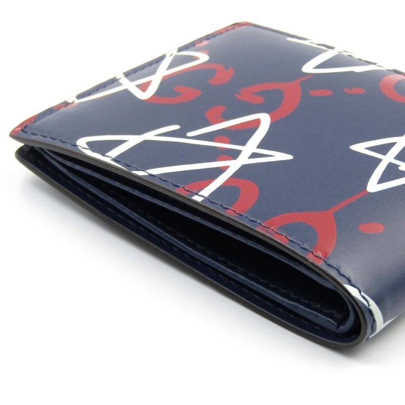 GUCCI 未使用 グッチ 二つ折り財布 448463 4179 GHOST グッチゴースト