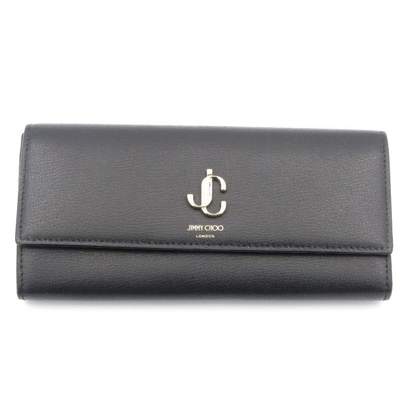 新品✨ ジミーチュウ JCコンチネンタル 2つ折り長財布 ブラック 金具 JIMMY CHOO (ジミーチュウ) 2つ折り長財布 JC CONTINENTAL ブラック