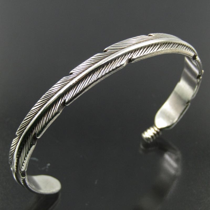 ハービーメイス　バングル 良品 Harvey Mace ナバホ族 バングル フェザー ハーヴィーメイス